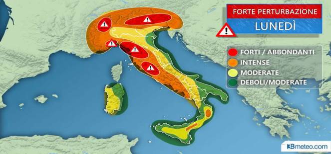 Allerta meteo, forte maltempo in tutta Italia