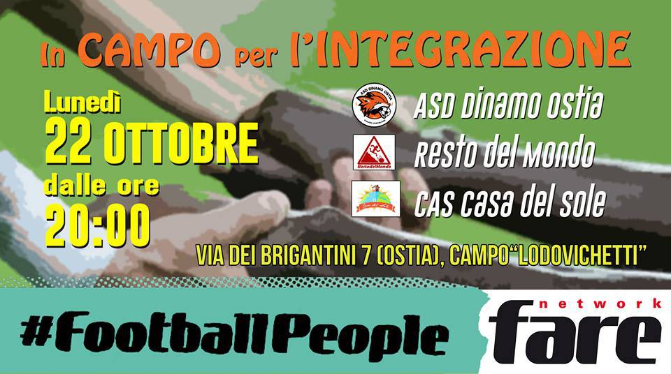#InCampoperlIntegrazione, la Dinamo Ostia in triangolare per la campagna lanciata da Fare