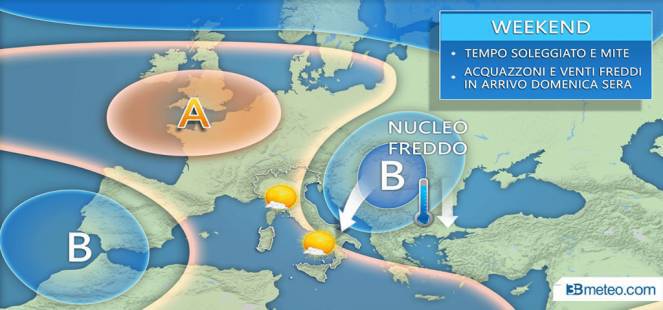 Weekend con tempo stabile e mite in tutta Italia