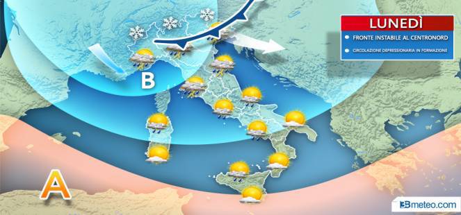 Pioggia e temperature in calo, maltempo in tutta Italia