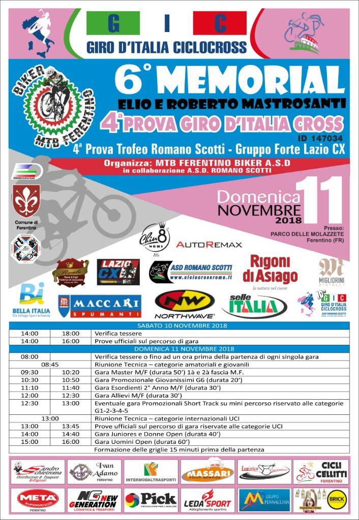 Il Giro d’Italia Ciclocross torna a Ferentino: domenica tappa in Ciociaria