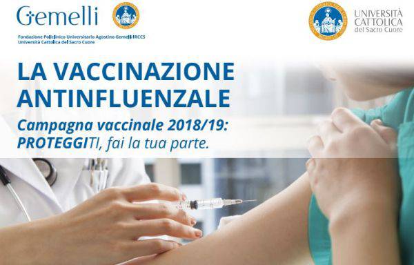 Influenza, parte al Policlinico Gemelli, la campagna vaccinale