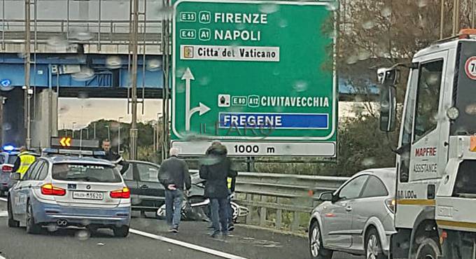 Incidente, code sulla Roma-Fiumicino, in azione l’eliambulanza