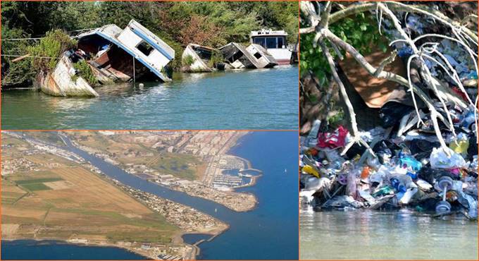 Relitti, plastica e reti da pesca: la foce del Tevere ostaggio dei rifiuti