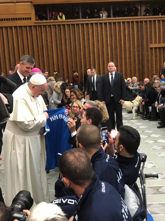 Calcio amputati, Azzurri ricevuti in Udienza da Papa Francesco