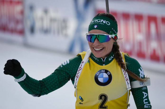 Magica Dorothea Wierer, terzo podio e prima nella sprint
