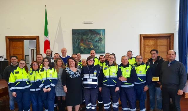 Sabaudia, conferiti i riconoscimenti regionali al gruppo comunale della Protezione Civile