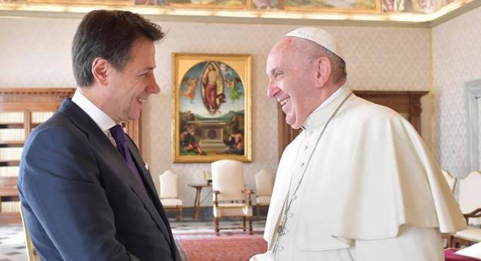 In Vaticano l’incontro tra il premier Conte e Papa Francesco