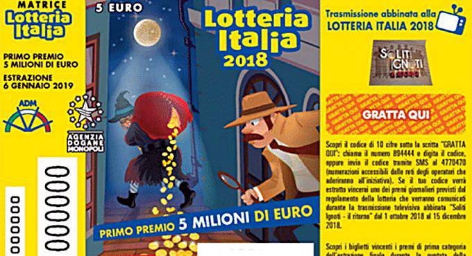 Lotteria Italia: premi a Fiumicino, Ardea, Pomezia e Minturno