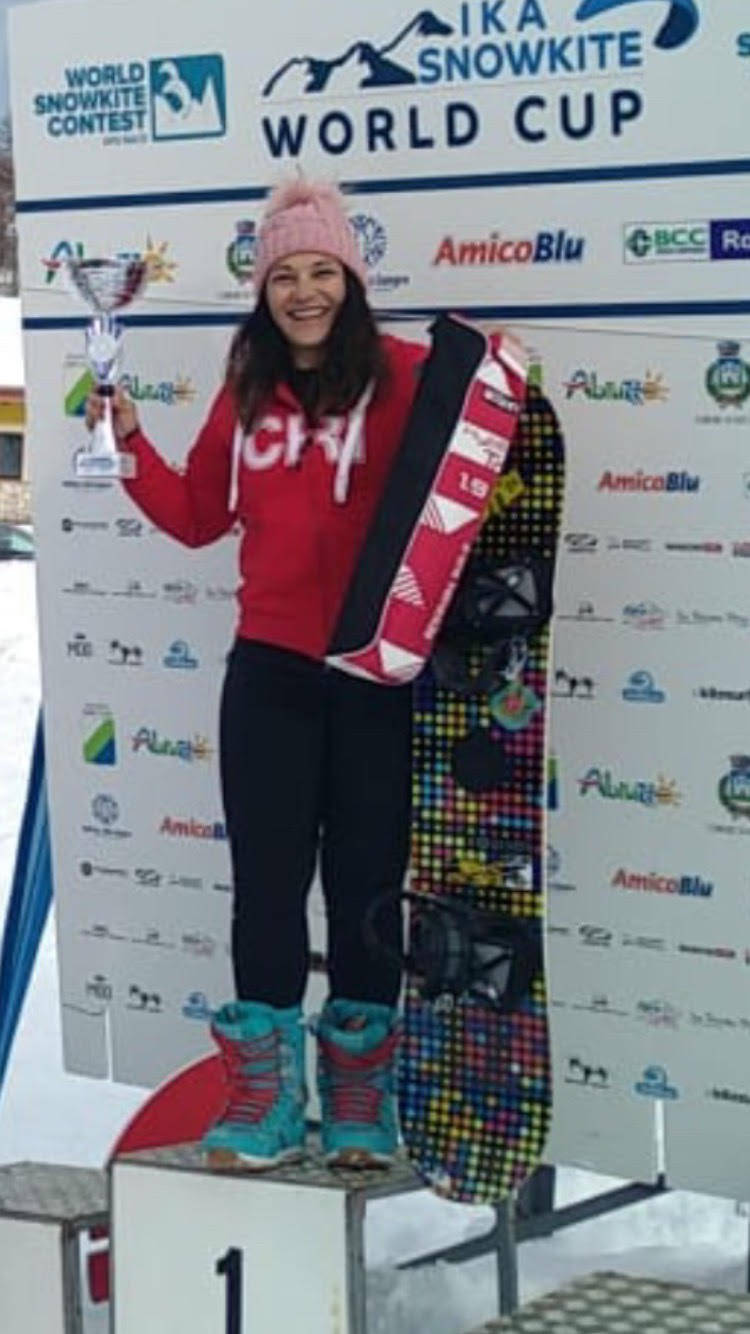 Irene Tagliente campionessa mondiale di snowkite