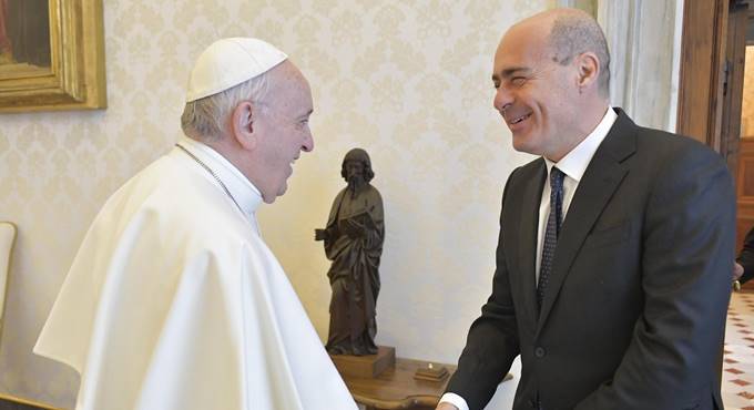In Vaticano l’udienza di Papa Francesco al presidente Zingaretti