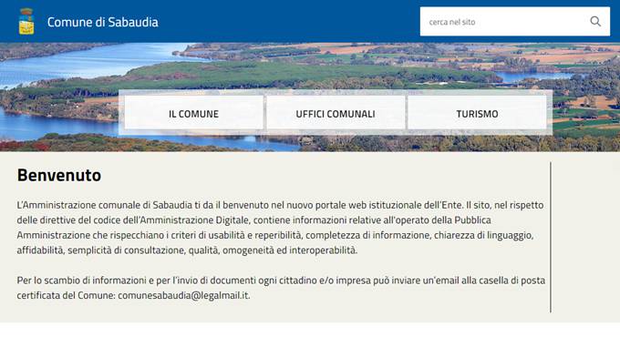 È online il nuovo portale web del Comune di Sabaudia