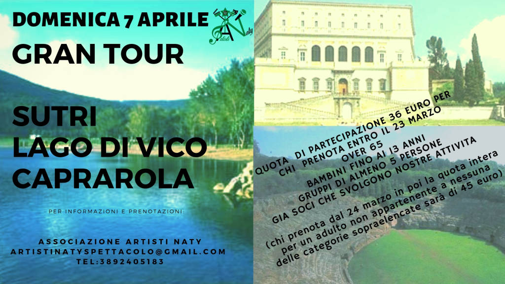 GRAN TOUR SUTRI-LAGO DI VICO-CAPRAROLA