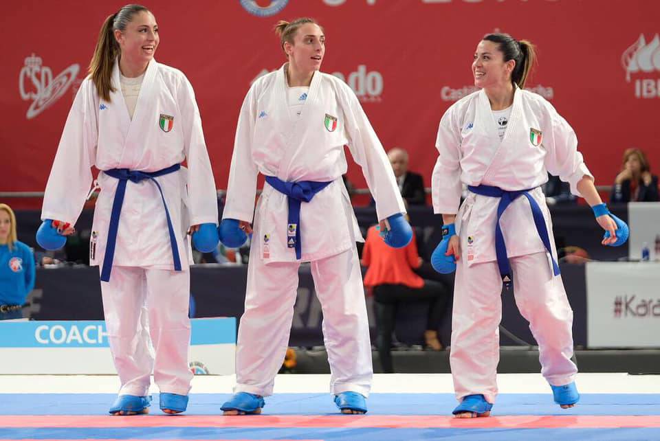 Karate, Busato e la squadra femminile di kumite terzi in Europa