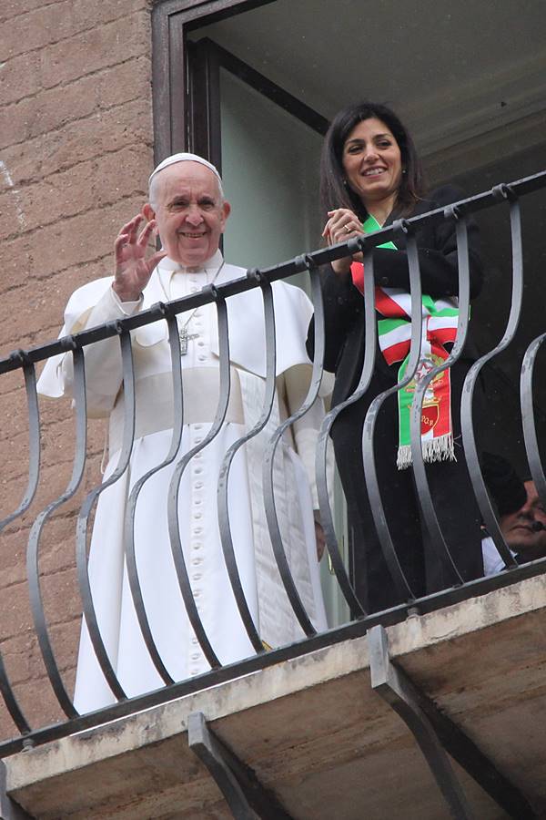 Roma, visita di Papa Francesco in Campidoglio