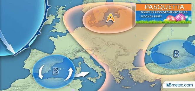 Burrasca in arrivo, cambia tutto tra Pasqua e Pasquetta