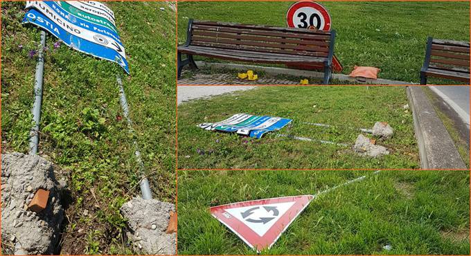 Fiumicino, segnaletica stradale fuori uso: tra ruggine e atti vandalici