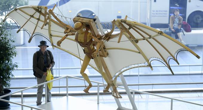 Le “Macchine del Volo” di Leonardo in mostra all’aeroporto di Fiumicino