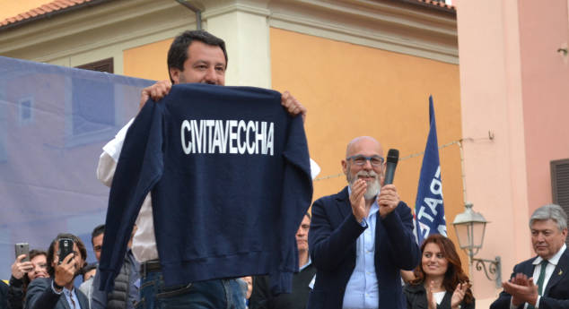 Comunali 2019, Salvini a Civitavecchia per sostenere Tedesco