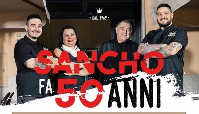 L’anniversario d’oro, 50 anni di “Pizza” con Sancho!