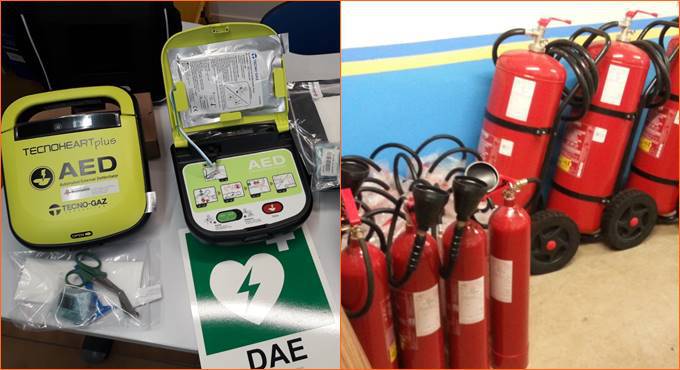 Cerveteri, tre nuovi defibrillatori e un kit completo di estintori per la Protezione Civile
