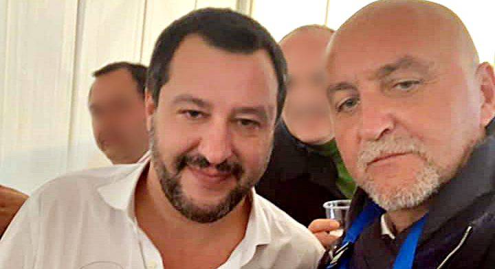 Mauro Gonnelli con Matteo Salvini