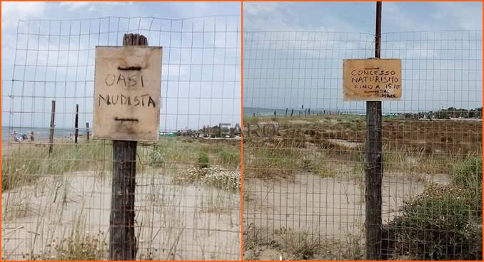 Maccarese, nessuna oasi nudista sulla spiaggia libera: rimossi i cartelli