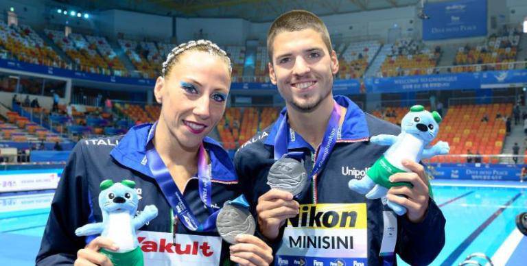 Sincro misto, Flamini – Minisini un amore impossibile da argento mondiale