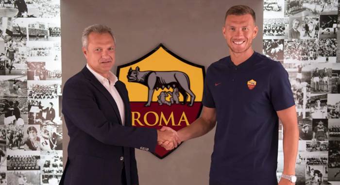 Edin Dzeko resta in giallorosso fino al 2022: “La Roma è casa mia”