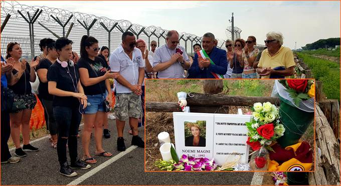 Ricordando Noemi Magni, una lapide sulla pista ciclabile di Focene