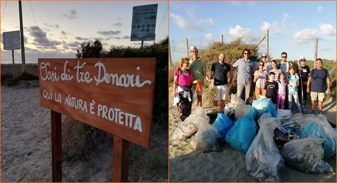 Volontari ripuliscono la spiaggia fra Maccarese e Passoscuro