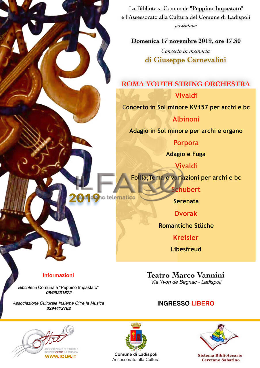 La Roma Youth String Orchestra in concerto a Ladispoli