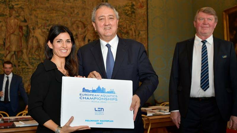 Europei di Nuoto 2022, la Len a Roma. Raggi: “Pronti ad  ospitare l’evento”