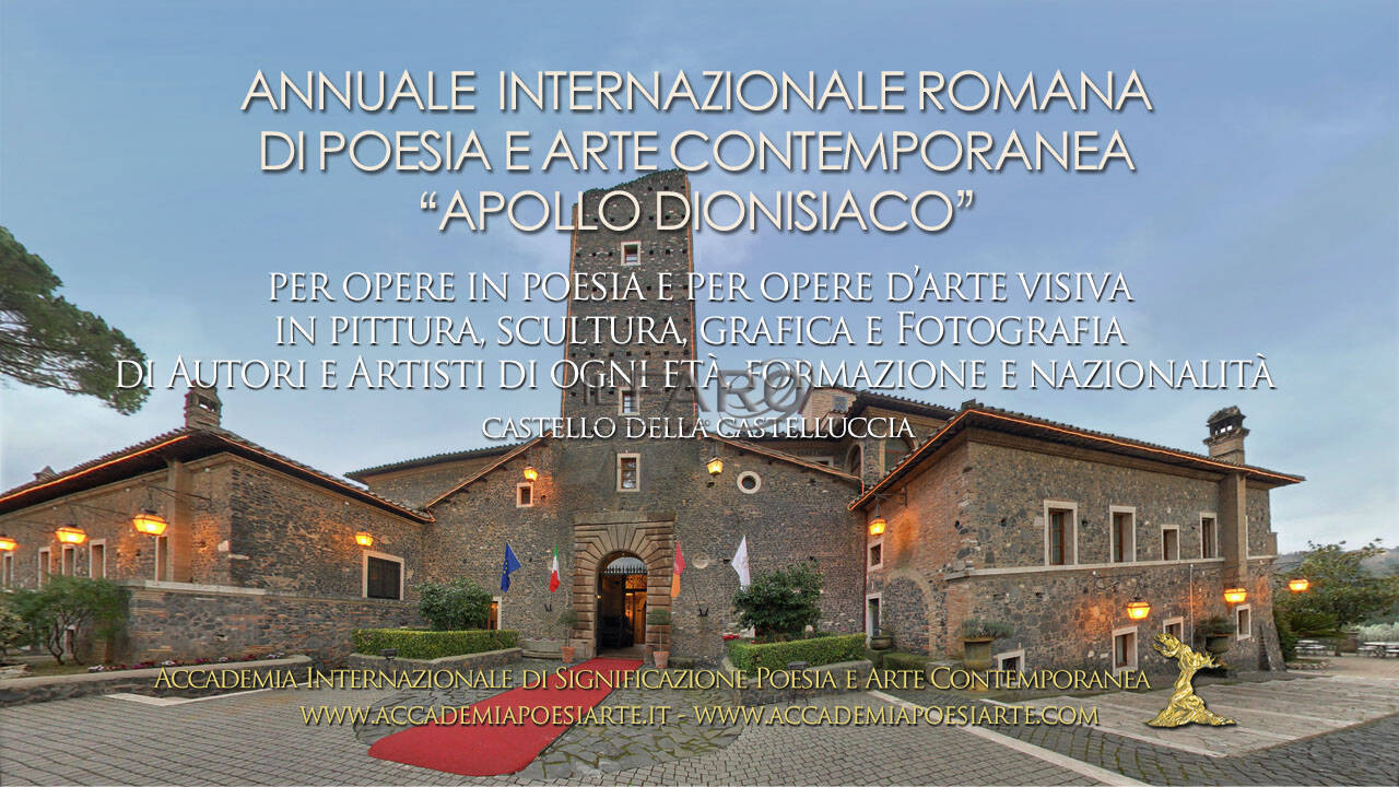 Annuale Internazionale di Poesia e Arte Contemporanea Apollo dionisiaco Roma 2020