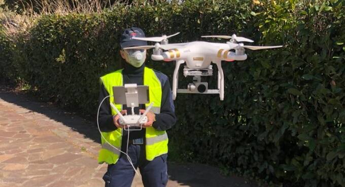 Covid-19, ad Ardea controlli con i droni sulle auto in circolazione