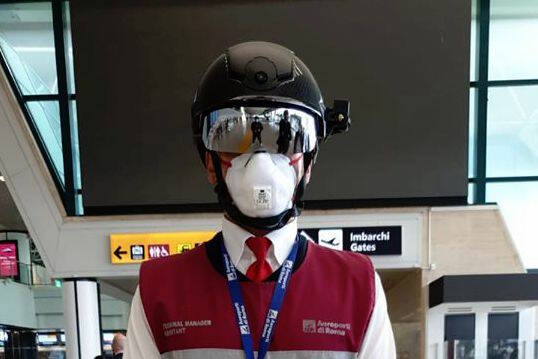 AdR: a Fiumicino arriva lo Smart Helmet, il termoscanner portatile