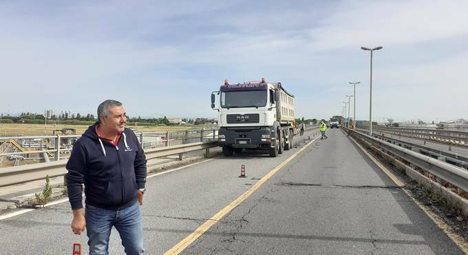 Fiumicino, effettuate le prove di carico sul Viadotto dell’Aeroporto