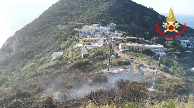 Incendio a Ponza, bruciati 2 ettari di macchia mediterranea