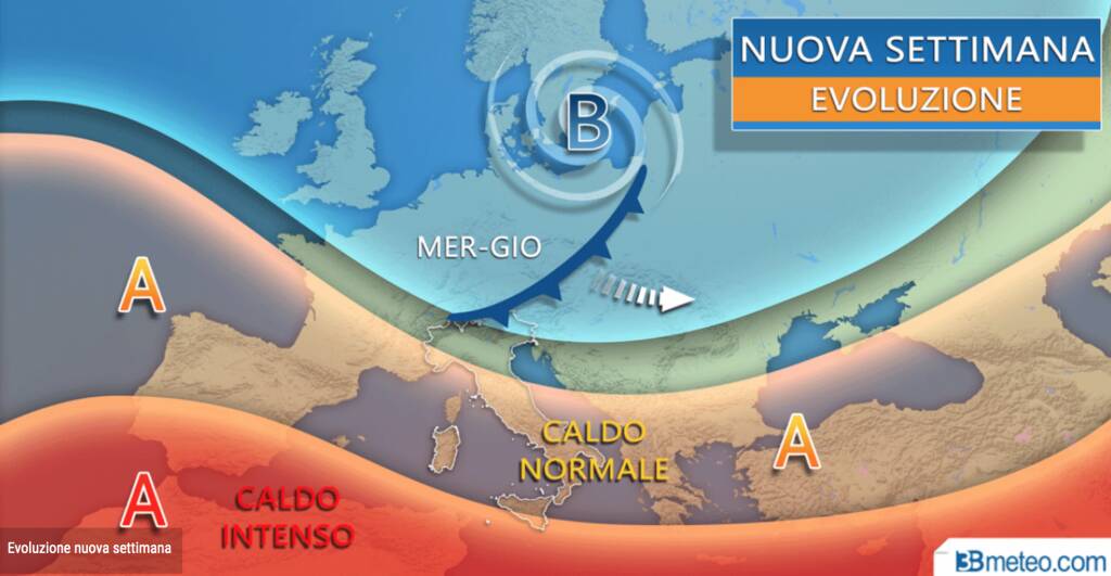 Meteo della nuova settimana: anticiclone delle azzorre ma anche improvvisi break temporaleschi in Italia