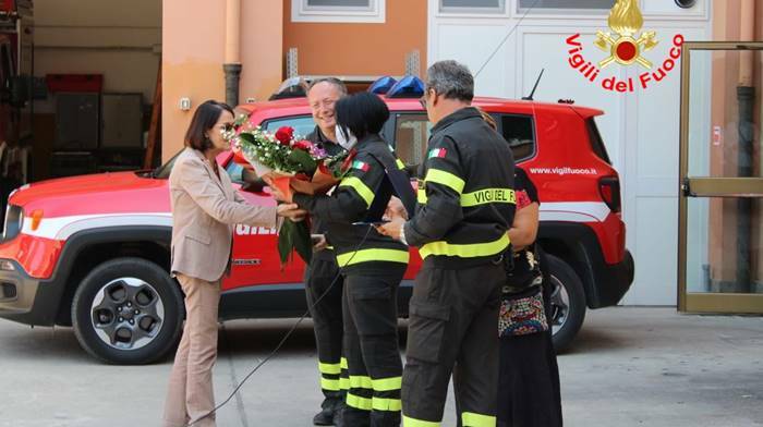 Latina, il prefetto Trio saluta il Comando dei Vigili del Fuoco