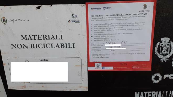 Pomezia, raccolta differenziata: bollino rosso per alcune attività commerciali