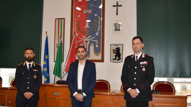 Pomezia, il sindaco Zuccalà incontra il nuovo comandante dei Carabinieri
