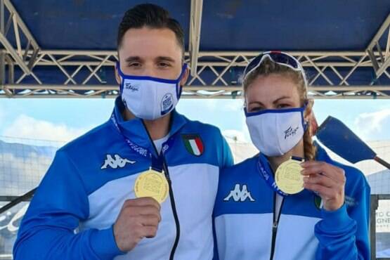 Europei di Coastal Rowing, l’Italremo celebra l’oro nel doppio di Panteca e Cozzarini