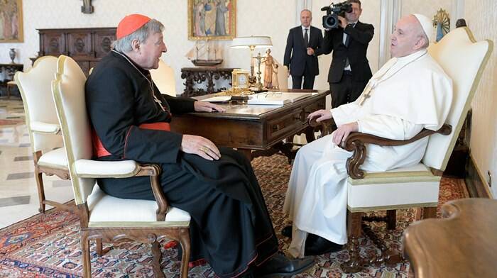 Vaticano, Papa Francesco incontra il cardinale George Pell