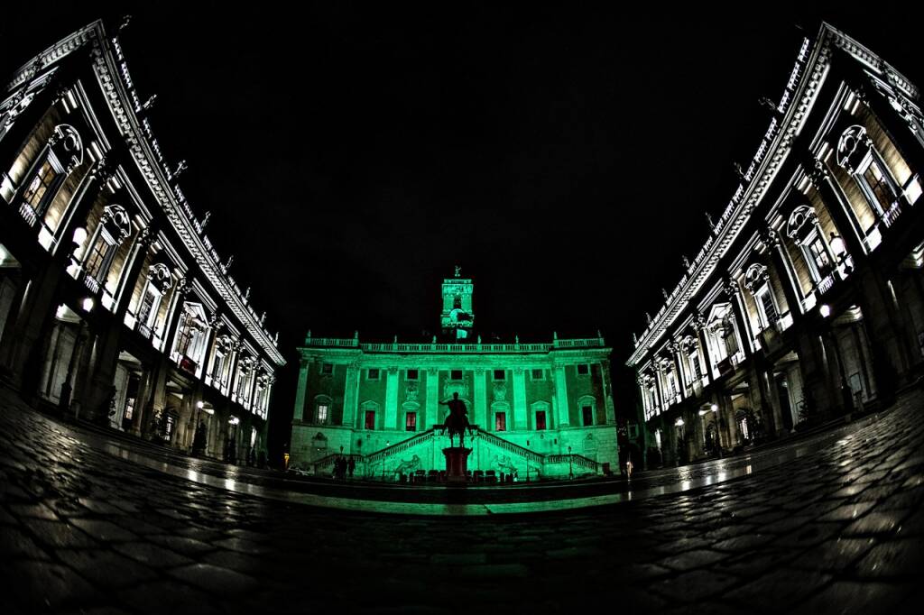 Giornata Mondiale dell’Infanzia, il Campidoglio si illumina di verde