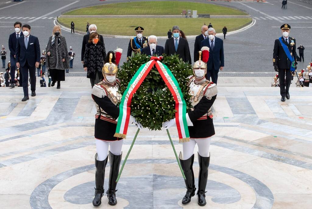 4 novembre: Conte e Mattarella all'Altare della Patria per l'omaggio al Milite Ignoto