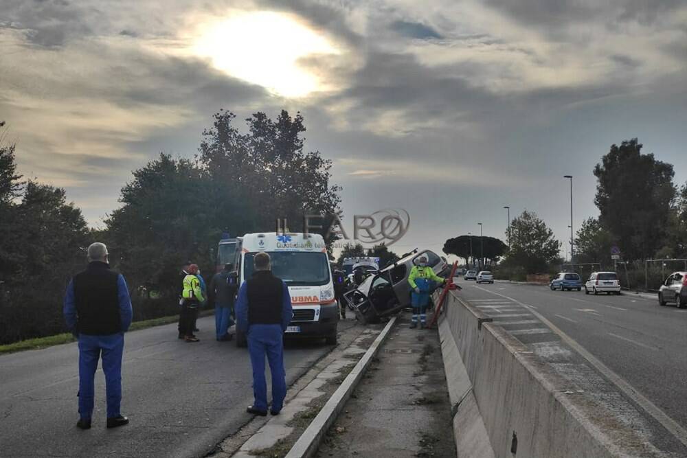 Incidente a Fiumicino, su via Portuense atterra l&#8217;eliambulanza: traffico bloccato
