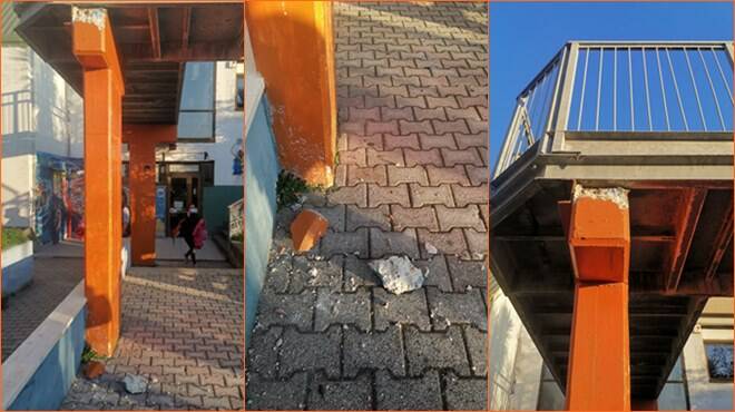 Tragedia sfiorata a Ladispoli, crollano pezzi di cemento dai pilastri della “Melone”