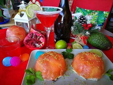 L’aperitivo del Capodanno 2021: tortino al salmone e il cocktail al melograno