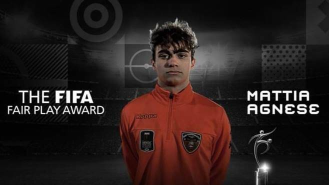 The Best Fifa Award, per il fair-play Mattia Agnese premiato a Zurigo